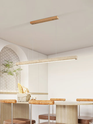 Imiror Minimalist Travertine Linear Pendant - Blowlighting