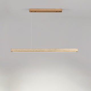 Imiror Minimalist Travertine Linear Pendant - Blowlighting