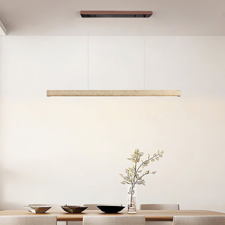 Imiror Minimalist Travertine Linear Pendant - Blowlighting