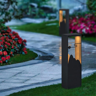 Linkmoon Sculptural Steel Solar Path Light