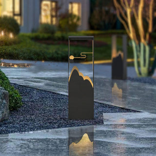 Linkmoon Sculptural Steel Solar Path Light
