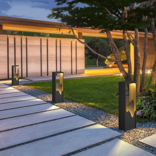 Linkmoon Sculptural Steel Solar Path Light