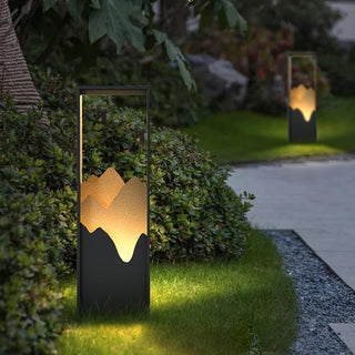 Linkmoon Sculptural Steel Solar Path Light