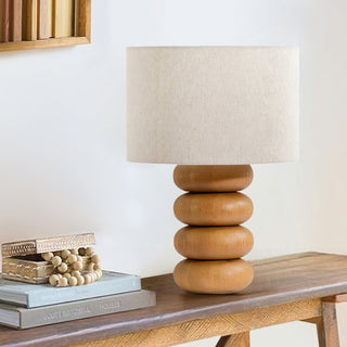 Beckett Stacked Wood Table Lamp