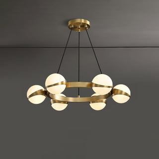 Halo Elegant Brass Chandelier