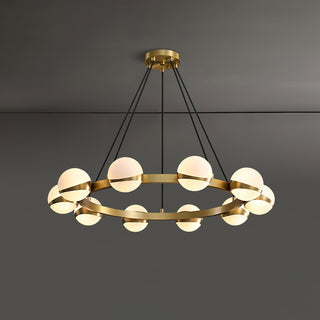 Halo Elegant Brass Chandelier