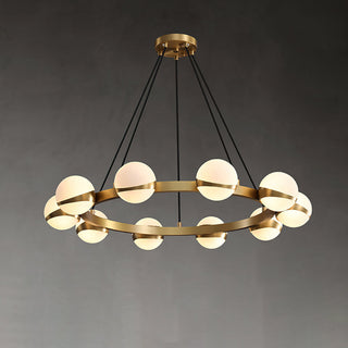Halo Elegant Brass Chandelier