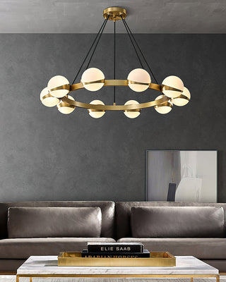 Halo Elegant Brass Chandelier