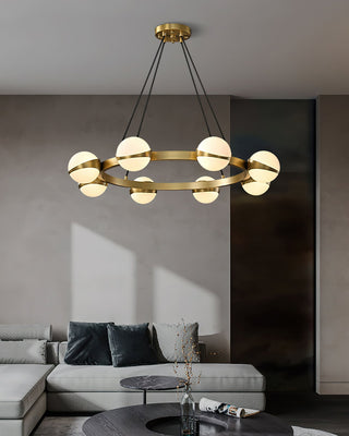 Halo Elegant Brass Chandelier