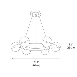 Halo Elegant Brass Chandelier