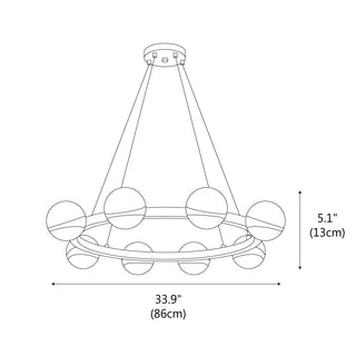 Halo Elegant Brass Chandelier
