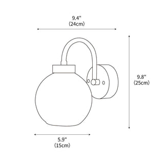 Loa Contemporary Glass Wall Light