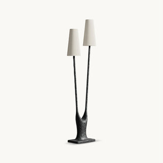 Lofer Duo Sculpted Metal Floor Lamp