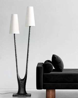 Lofer Duo Sculpted Metal Floor Lamp