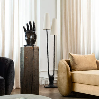 Lofer Duo Sculpted Metal Floor Lamp
