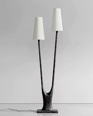 Lofer Duo Sculpted Metal Floor Lamp