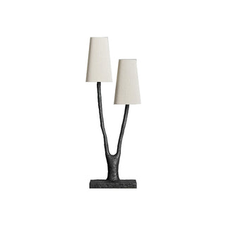 Lofer Duo Sculpted Metal Table Lamp