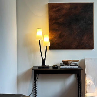Lofer Duo Sculpted Metal Table Lamp