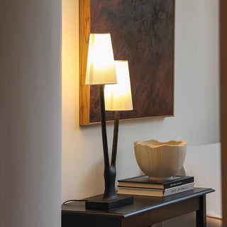 Lofer Duo Sculpted Metal Table Lamp
