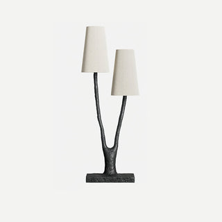 Lofer Duo Sculpted Metal Table Lamp
