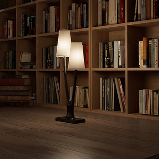 Lofer Duo Sculpted Metal Table Lamp