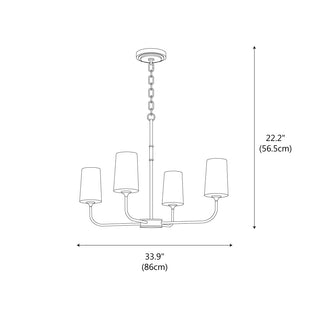 Linea Modern Brass Chandelier