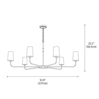 Linea Modern Brass Chandelier