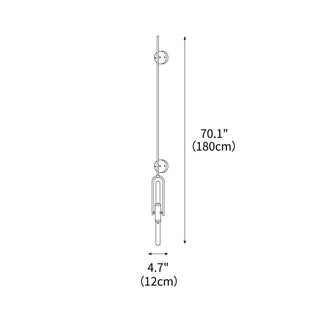 Long Arc Mid-Century Modern Glass Wall Light