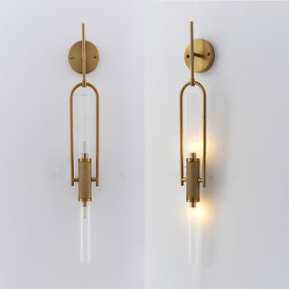 Long Arc Mid-Century Modern Glass Wall Light