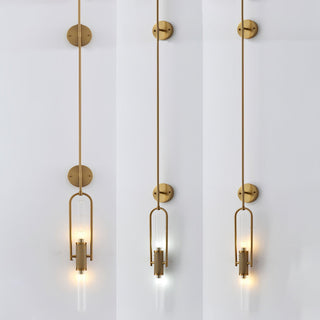 Long Arc Mid-Century Modern Glass Wall Light