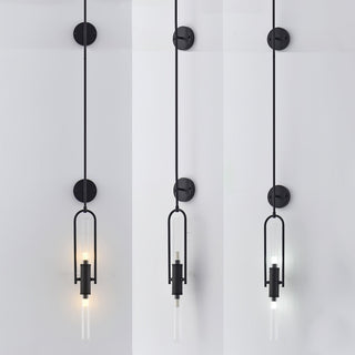 Long Arc Mid-Century Modern Glass Wall Light
