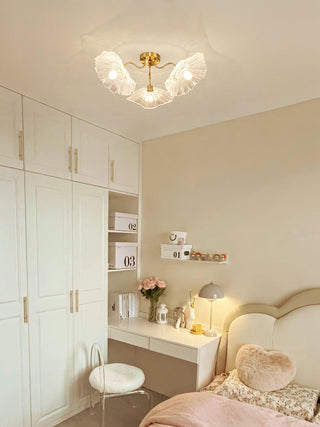 Lotus Leaf Floral Glass Ceiling Light