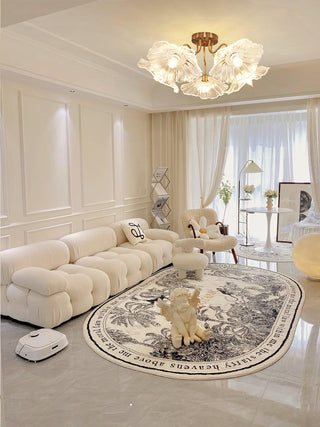 Lotus Leaf Floral Glass Ceiling Light