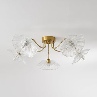 Lotus Leaf Floral Glass Ceiling Light