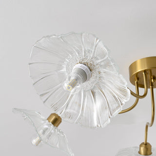 Lotus Leaf Floral Glass Ceiling Light