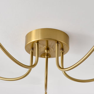 Lotus Leaf Floral Glass Ceiling Light