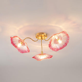 Lotus Leaf Floral Glass Ceiling Light