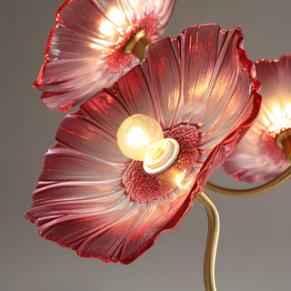 Lotus Leaf Floral Glass Chandelier