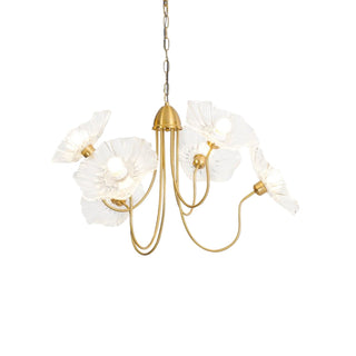 Lotus Leaf Floral Glass Chandelier