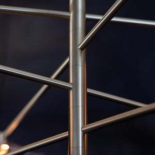 Lotus Stylish Metal Leaves Glass Chandelier