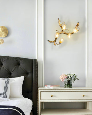 Lotus Luxury Brass Wall Light