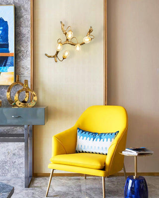 Lotus Luxury Brass Wall Light