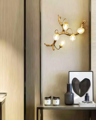 Lotus Luxury Brass Wall Light