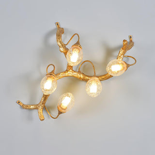 Lotus Luxury Brass Wall Light