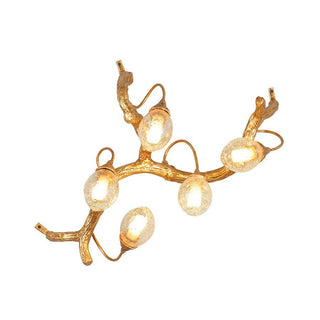 Lotus Luxury Brass Wall Light