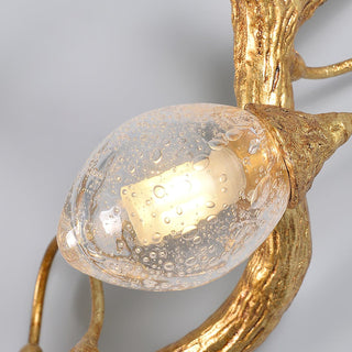 Lotus Luxury Brass Wall Light