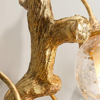 Lotus Luxury Brass Wall Light