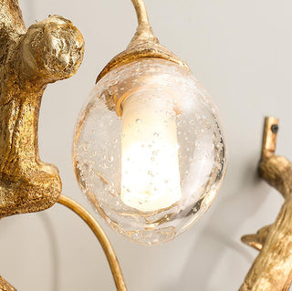 Lotus Luxury Brass Wall Light