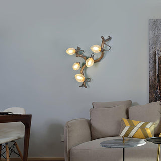 Lotus Luxury Brass Wall Light
