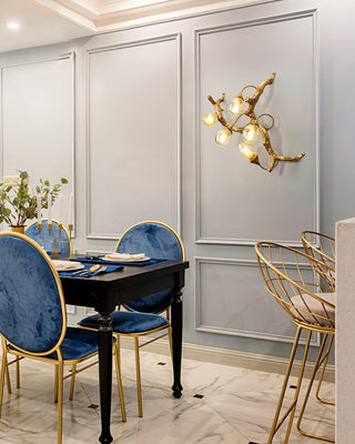Lotus Luxury Brass Wall Light